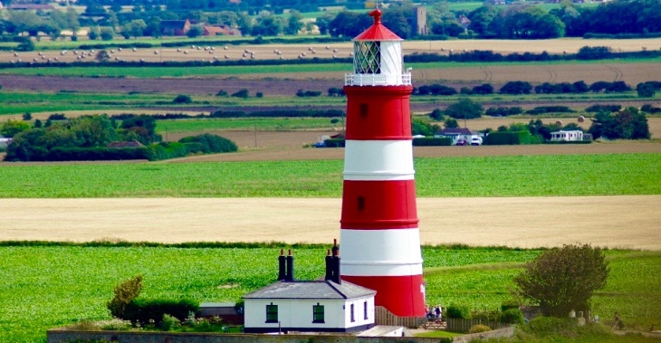 Aerial View of Happisburgh Lighthouse Norfolk