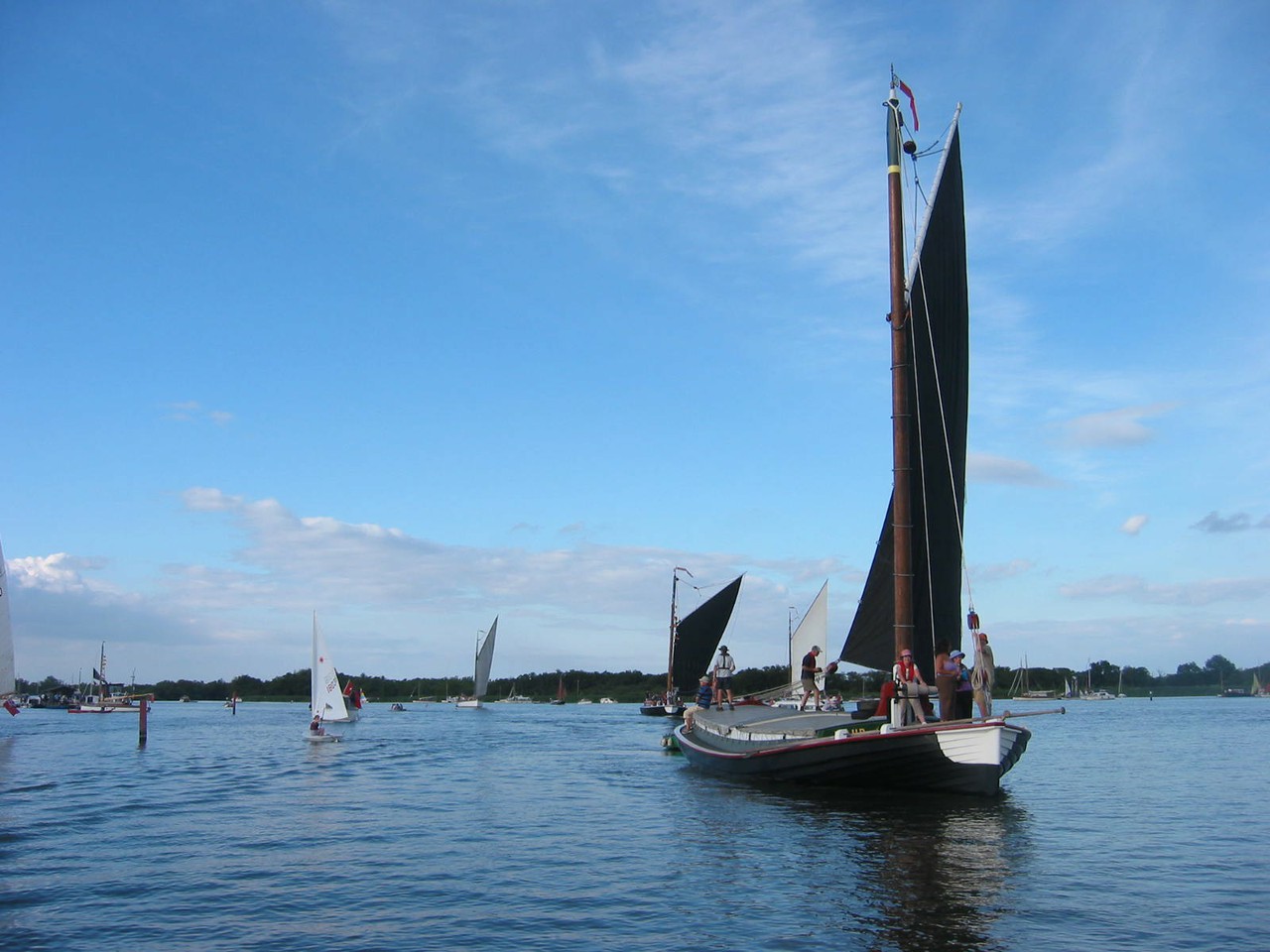 Wherry Sailing on Barton Broad