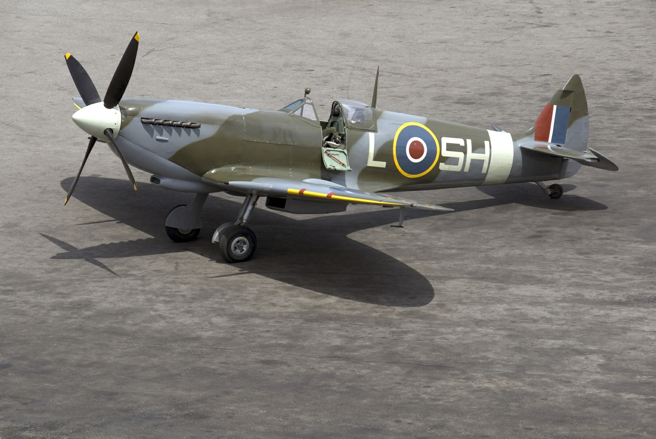 Spitfire on the ground in Norfolk