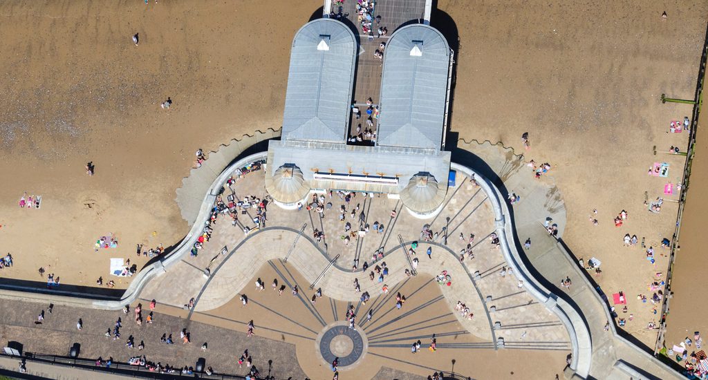 Aerial Picture Cromer Pier affectionately know as the Rabbit