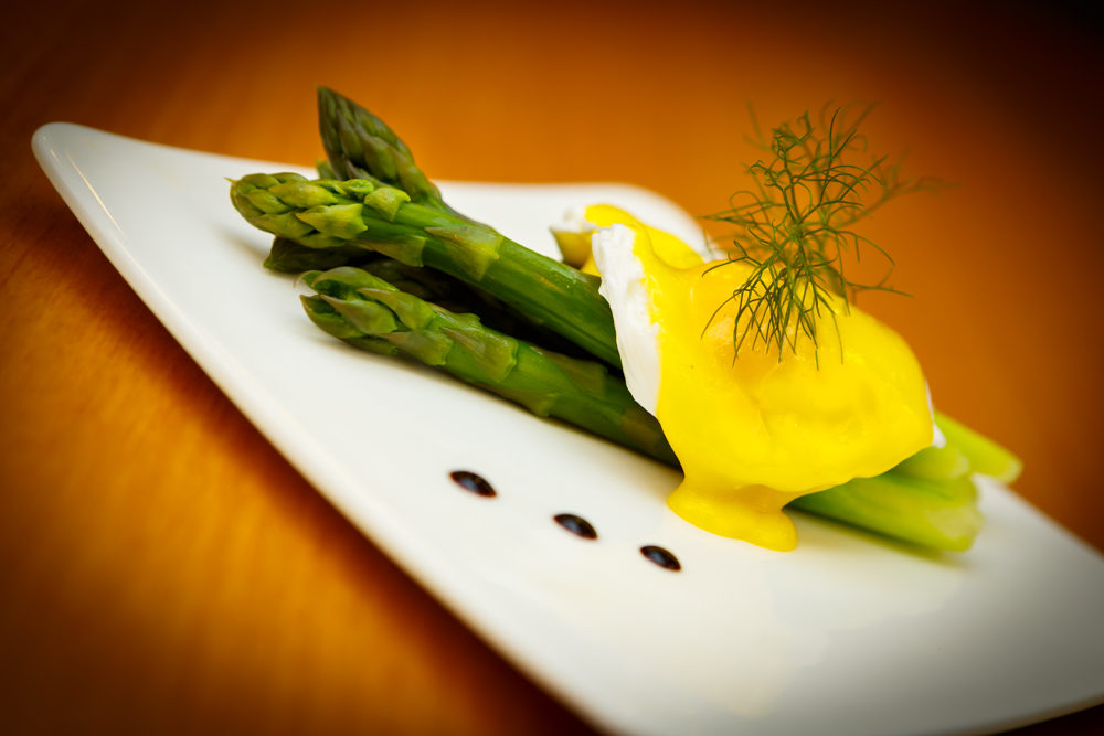 Asparagus With Hollandaise And Poached Duck Egg