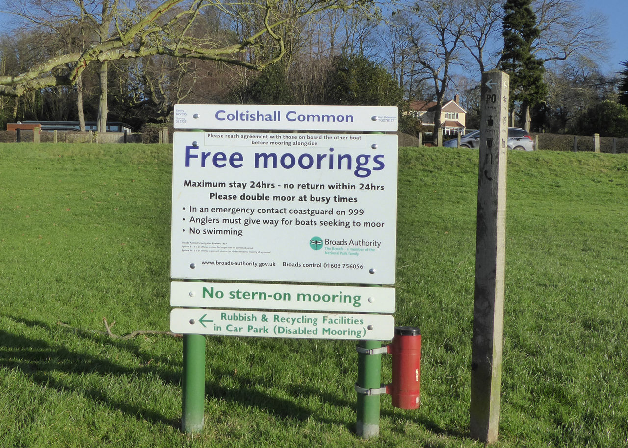 Free Moorings at Colitishall